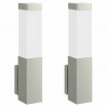 Zewnętrzna lampa ścienna 2 pcs Srebrny 10.5 x 6 x 33 cm