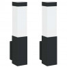 Zewnętrzna lampa ścienna 2 pcs Czarny 10.5 x 6 x 33 cm