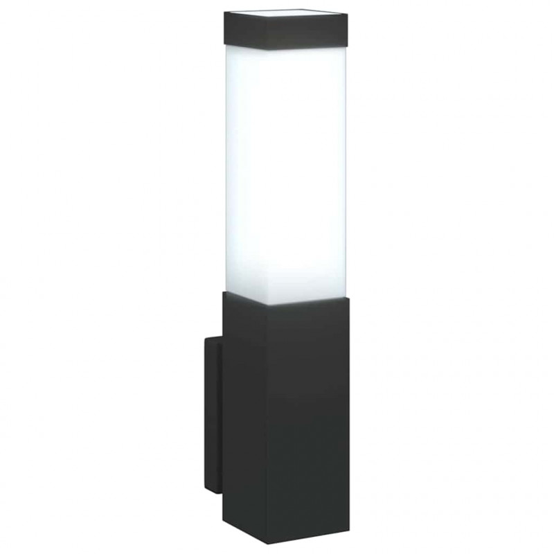 Zewnętrzna lampa ścienna 2 pcs Czarny 10.5 x 6 x 33 cm