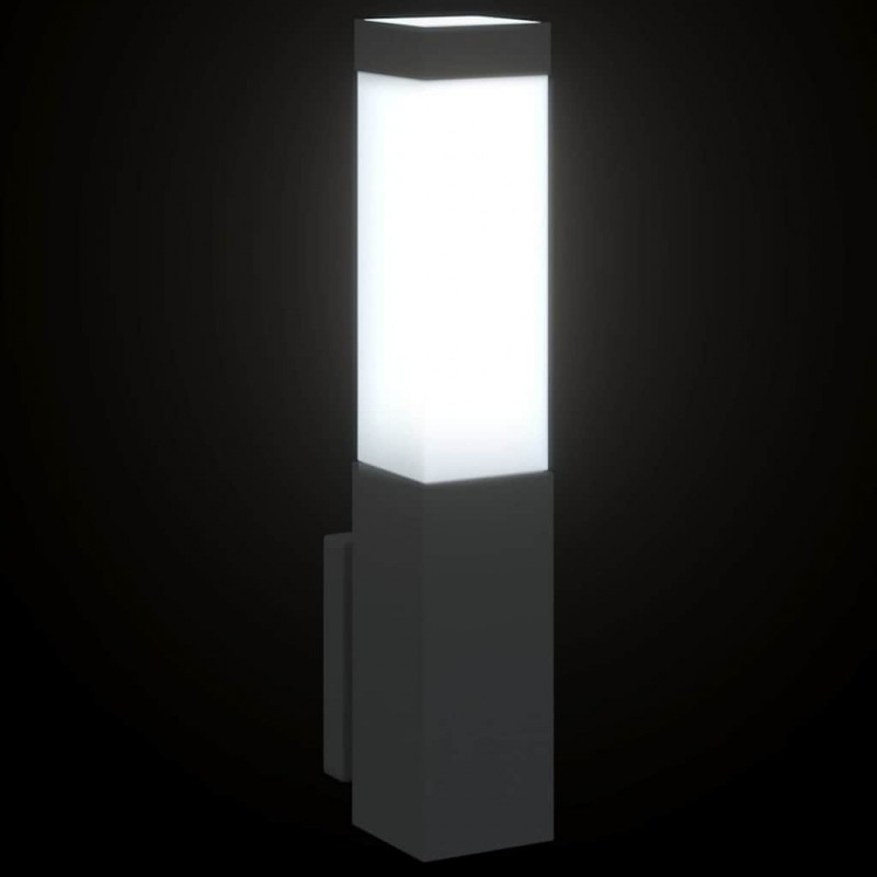 Zewnętrzna lampa ścienna 2 pcs Czarny 10.5 x 6 x 33 cm