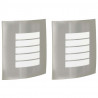 Zewnętrzna lampa ścienna 2 pcs Srebrny 23.5 x 9 x 26 cm