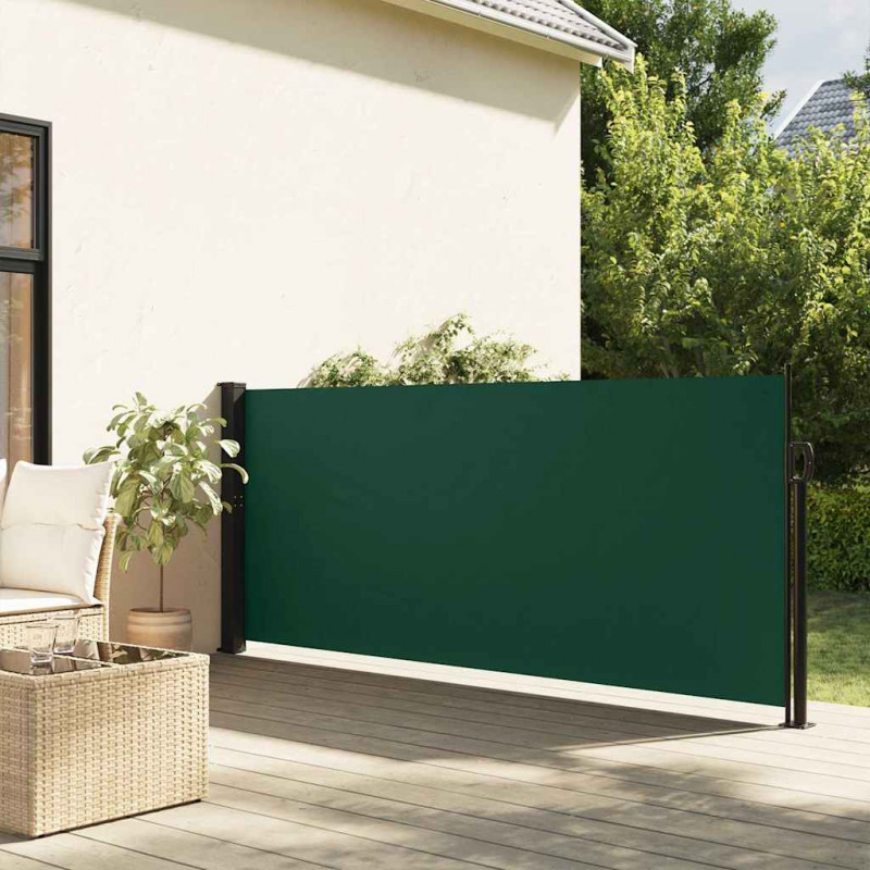 Zwijana markiza boczna, ciemnozielona, 140x500 cm