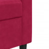 Sofa 3-osobowa, winna czerwień, 210 cm, obita aksamitem