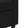 Sofa 3-osobowa, czarny, 210 cm, obita aksamitem