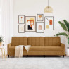 Sofa 3-osobowa, brązowa, 210 cm, tapicerowana aksamitem