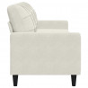 3-osobowa sofa, kremowa, 210 cm, tapicerowana aksamitem