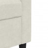3-osobowa sofa, kremowa, 210 cm, tapicerowana aksamitem