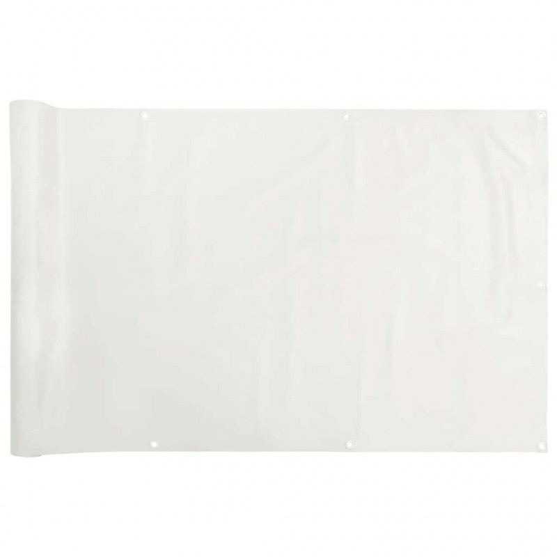 Osłona balkonowa, biała, 500x75 cm, PVC