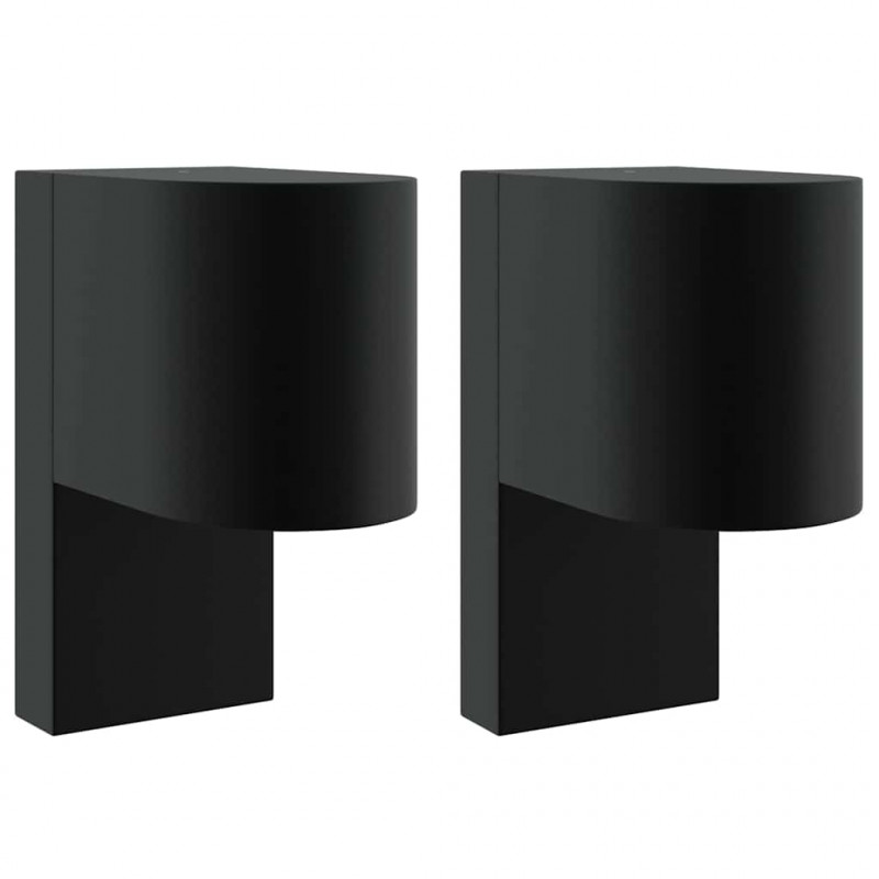 Zewnętrzna lampa ścienna 2 pcs Czarny 12 x 7 x 15 cm