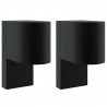 Zewnętrzna lampa ścienna 2 pcs Czarny 12 x 7 x 15 cm