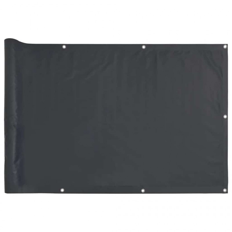 Osłona balkonowa, antracytowa, 400x90 cm, PVC
