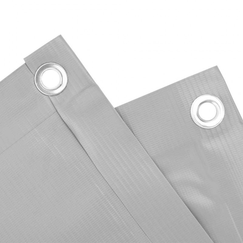 Osłona balkonowa, szara, 400x90 cm, PVC