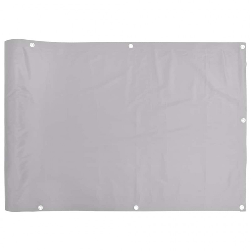 Osłona balkonowa, szara, 500x90 cm, PVC