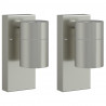 Zewnętrzna lampa ścienna 2 pcs Srebrny 6,5 x 10,5 x 16 cm