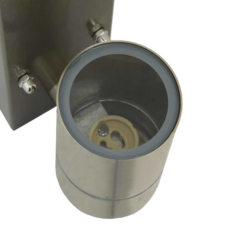 Zewnętrzna lampa ścienna 2 pcs Srebrny 6,5 x 10,5 x 16 cm