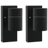 Zewnętrzna lampa ścienna 2 pcs Czarny 6,5 x 10,5 x 16 cm