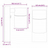 Zewnętrzna lampa ścienna 2 pcs Czarny 6,5 x 10,5 x 16 cm