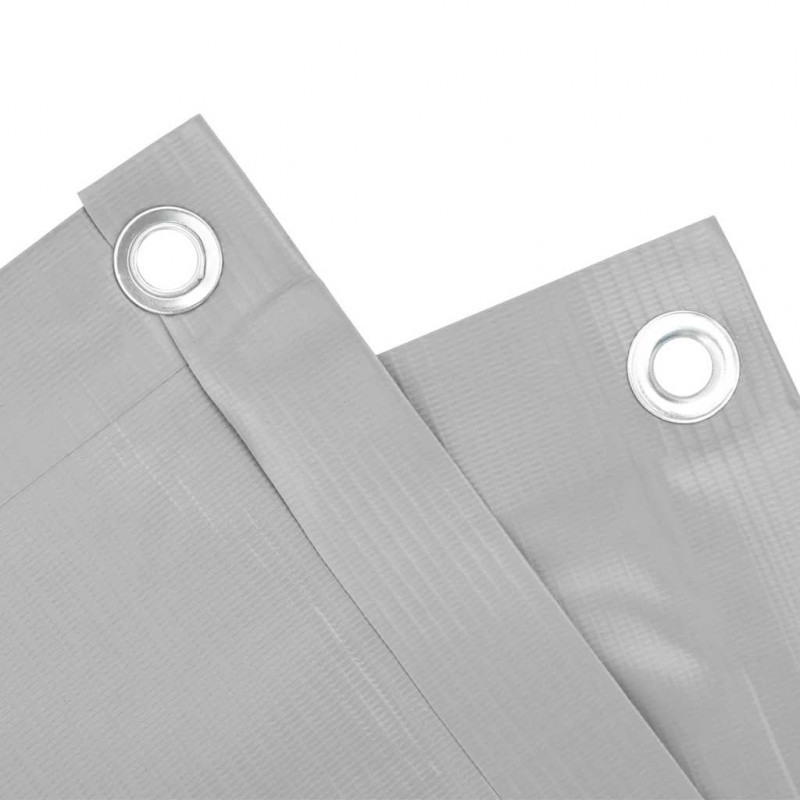 Osłona balkonowa, szara, 400x120 cm, PVC