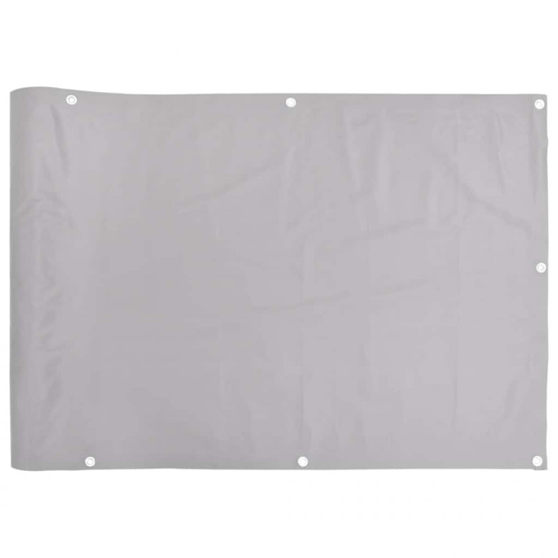Osłona balkonowa, szara, 600x120 cm, PVC