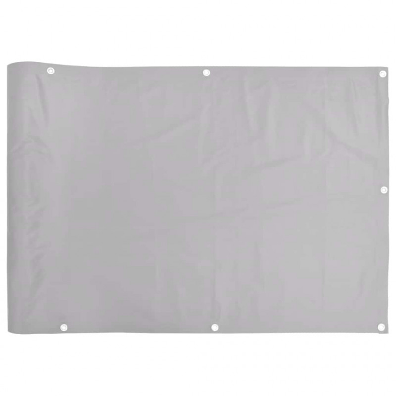 Osłona balkonowa, szara, 700x120 cm, PVC