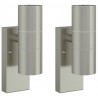 Zewnętrzna lampa ścienna 2 pcs Srebrny 7 x 10 x 22 cm