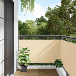 Osłona balkonowa, kremowa, 300x120 cm, PVC