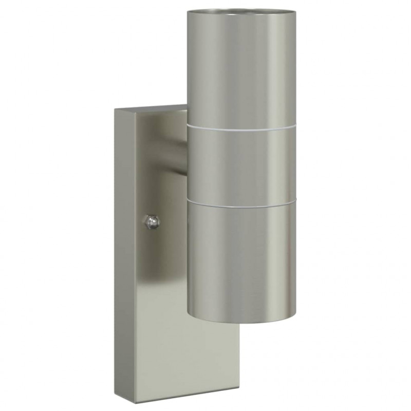 Zewnętrzna lampa ścienna 2 pcs Srebrny 7 x 10 x 22 cm