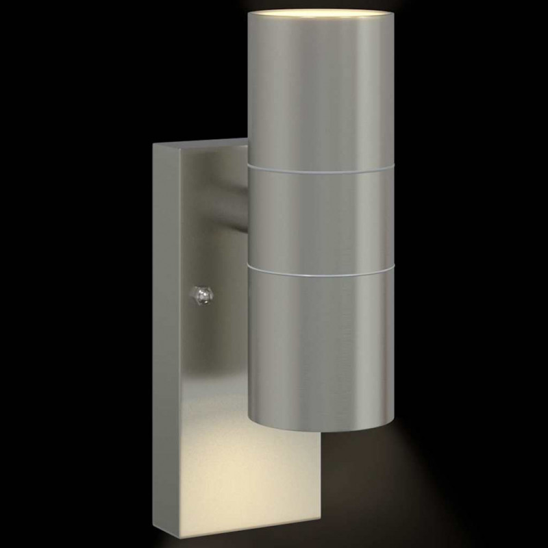 Zewnętrzna lampa ścienna 2 pcs Srebrny 7 x 10 x 22 cm