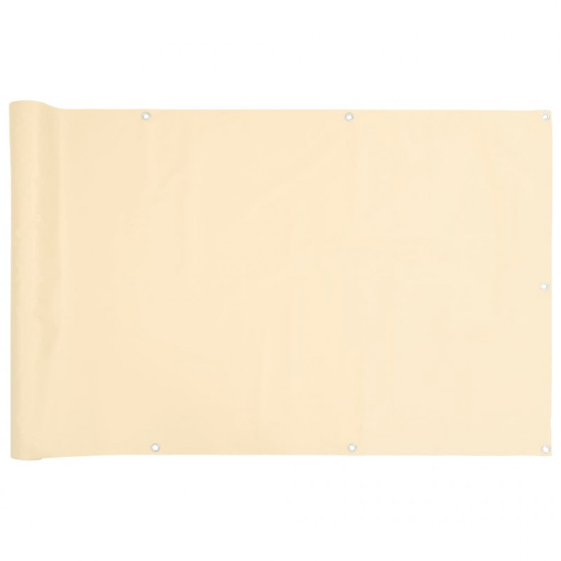 Osłona balkonowa, kremowa, 500x120 cm, PVC