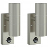 Zewnętrzna lampa ścienna 2 pcs Srebrny 7 x 10 x 22 cm