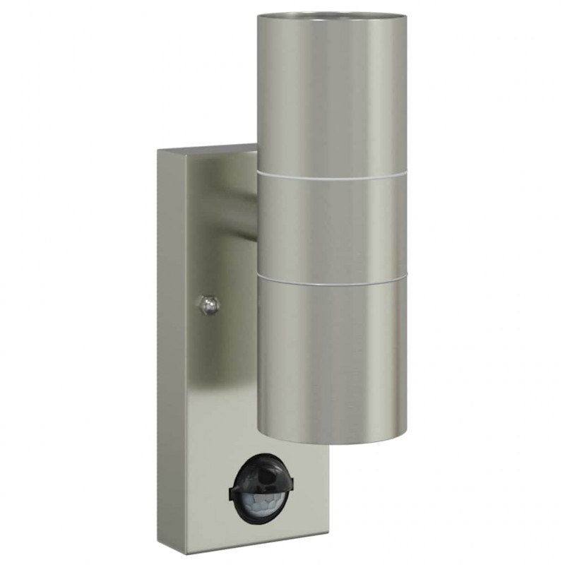 Zewnętrzna lampa ścienna 2 pcs Srebrny 7 x 10 x 22 cm