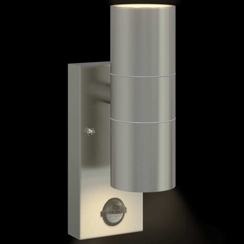 Zewnętrzna lampa ścienna 2 pcs Srebrny 7 x 10 x 22 cm