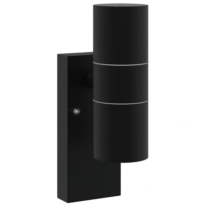 Zewnętrzna lampa ścienna 2 pcs Czarny 7 x 10 x 22 cm