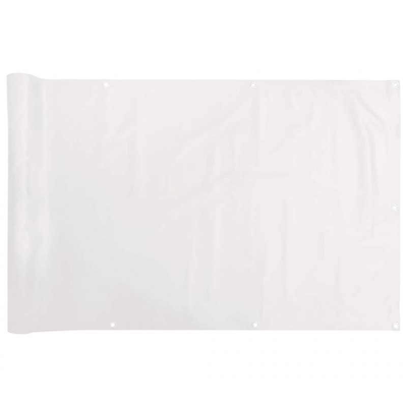 Osłona balkonowa, biała, 500x120 cm, PVC