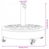 Podstawa do parasola, z kółkami, do słupków Ø38/48 mm, 27 kg