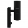 Zewnętrzna lampa ścienna 2 pcs Czarny 7 x 10 x 22 cm