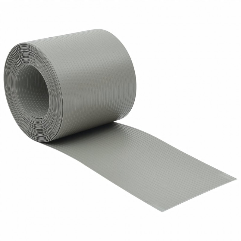 Osłony na ogrodzenie, 10 szt., 252,5x19 cm, szary kamień, PVC
