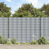 Osłony na ogrodzenie, 10 szt., 252,5x19 cm, szare, PVC