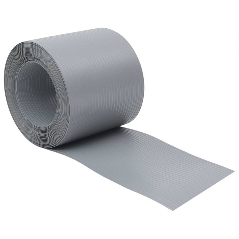 Osłony na ogrodzenie, 10 szt., 252,5x19 cm, szare, PVC