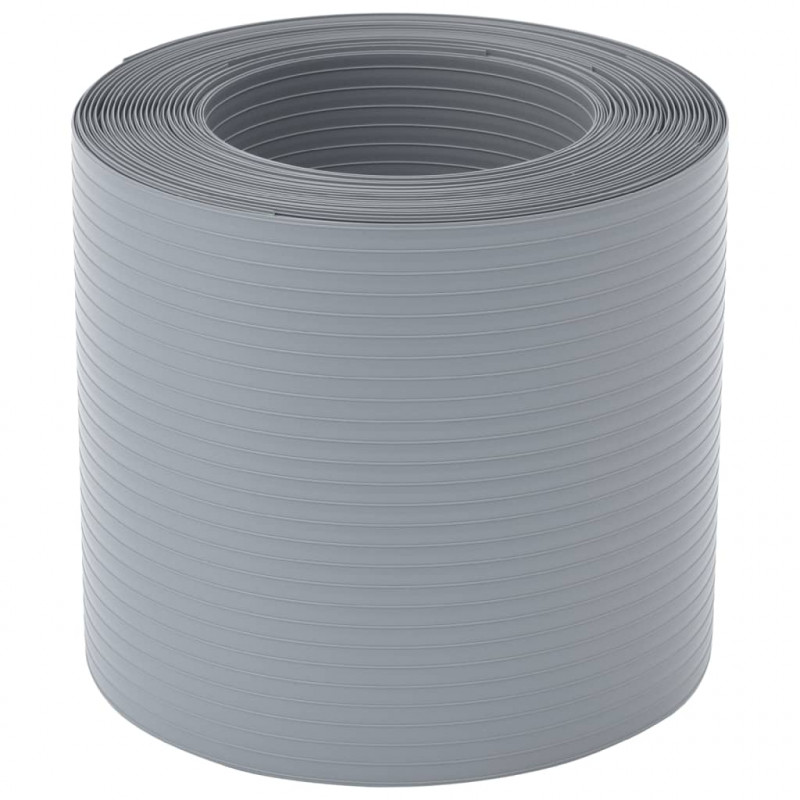Osłony na ogrodzenie, 10 szt., 252,5x19 cm, szare, PVC