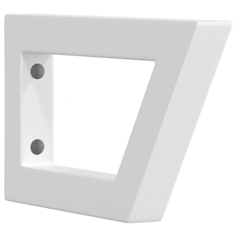 Wsporniki do półki pod umywalkę, 2 szt., białe, trapezowe, stal