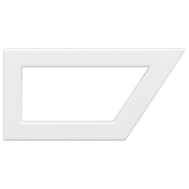 Wsporniki do półki pod umywalkę, 2 szt., białe, trapezowe, stal