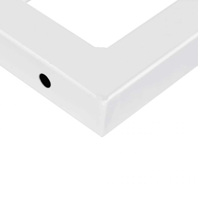 Wsporniki do półki pod umywalkę, 2 szt., białe, trapezowe, stal