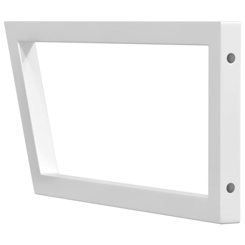 Wsporniki do półki pod umywalkę, 2 szt., białe, trapezowe, stal