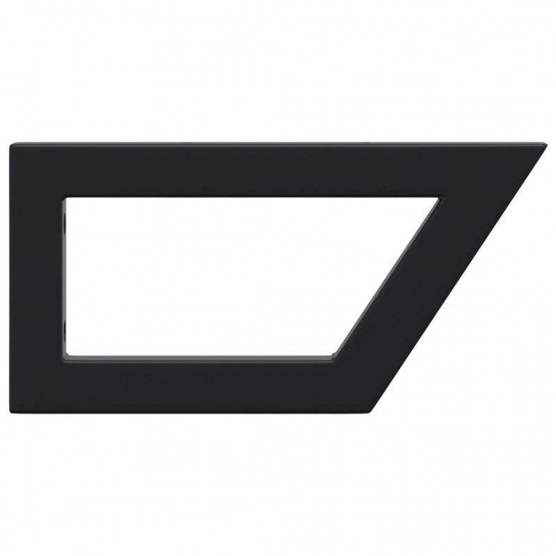 Wsporniki do półki pod umywalkę, 2 szt., czarne, trapezowe