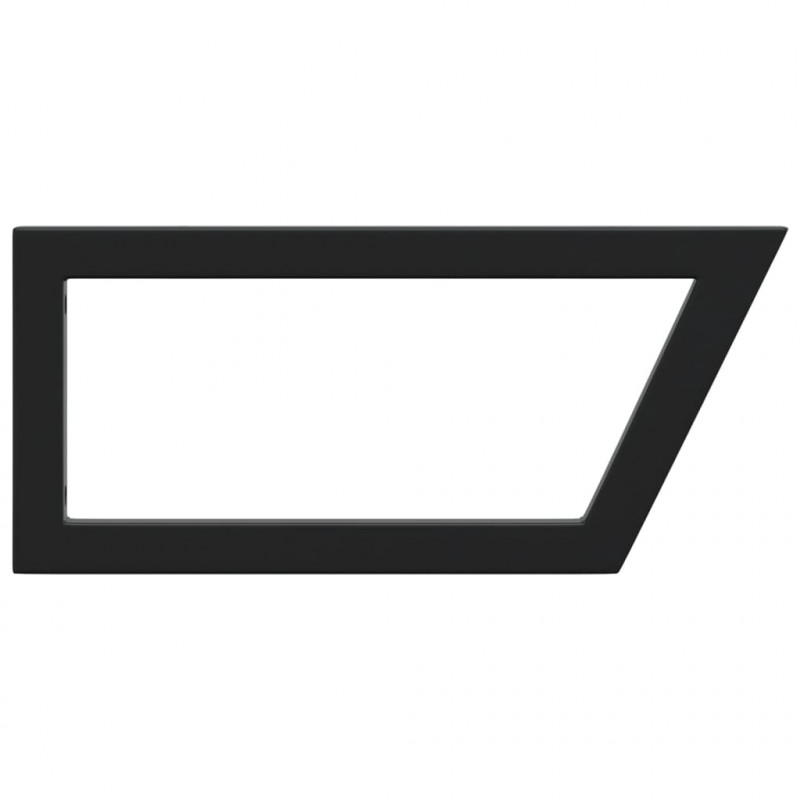 Wsporniki do półki pod umywalkę, 2 szt., czarne, trapezowe