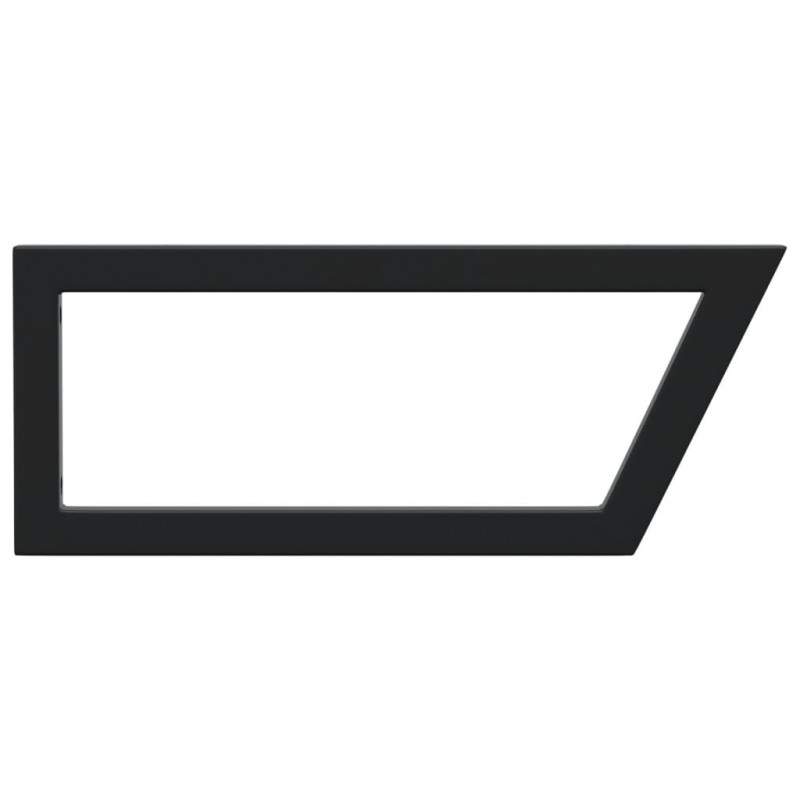 Wsporniki do półki pod umywalkę, 2 szt., czarne, trapezowe