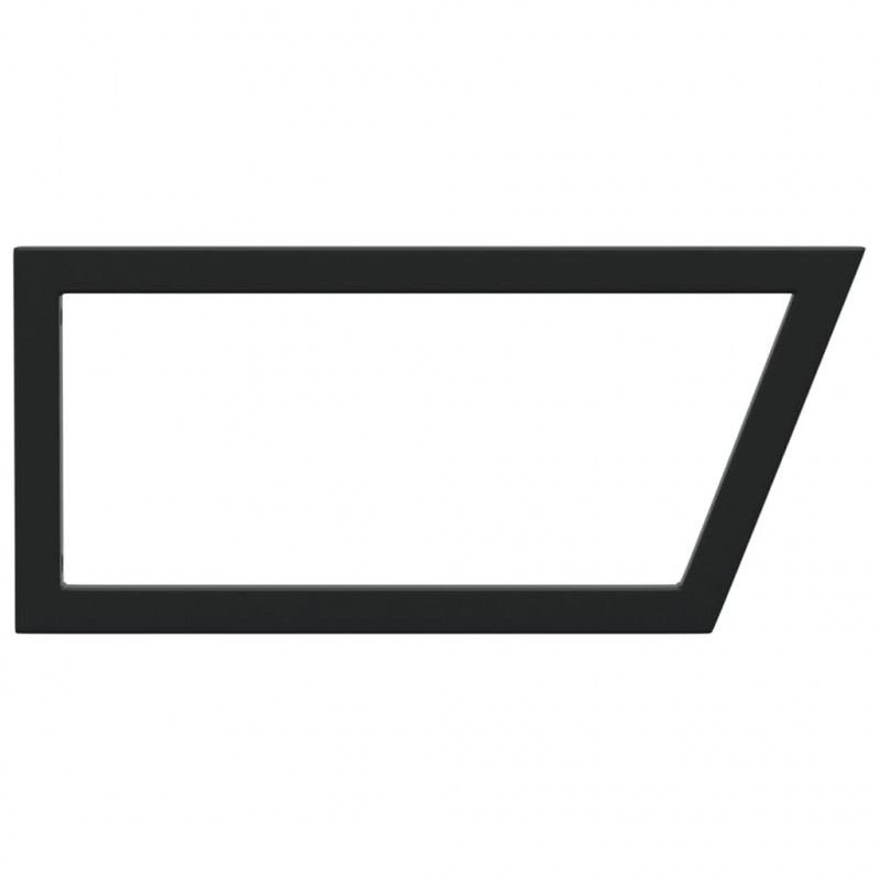 Wsporniki do półki pod umywalkę, 2 szt., czarne, trapezowe