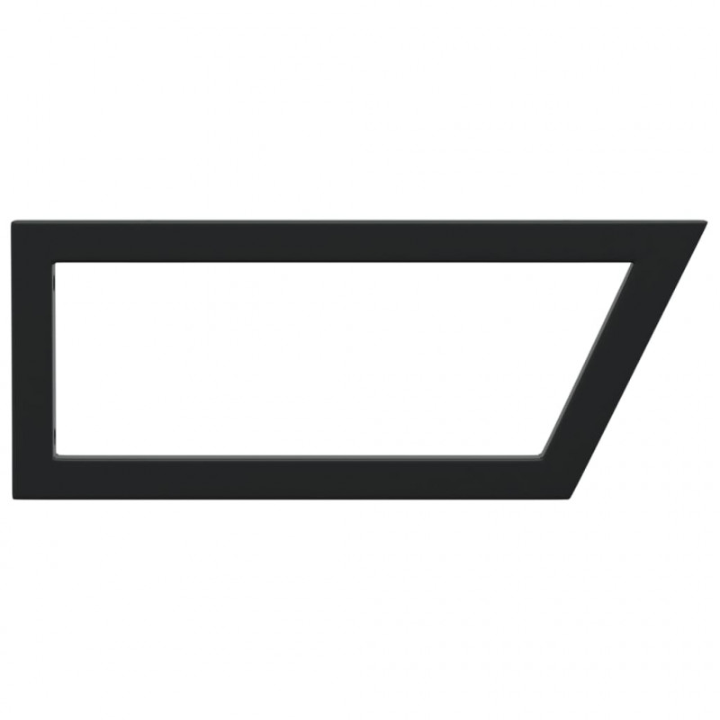 Wsporniki do półki pod umywalkę, 2 szt., czarne, trapezowe