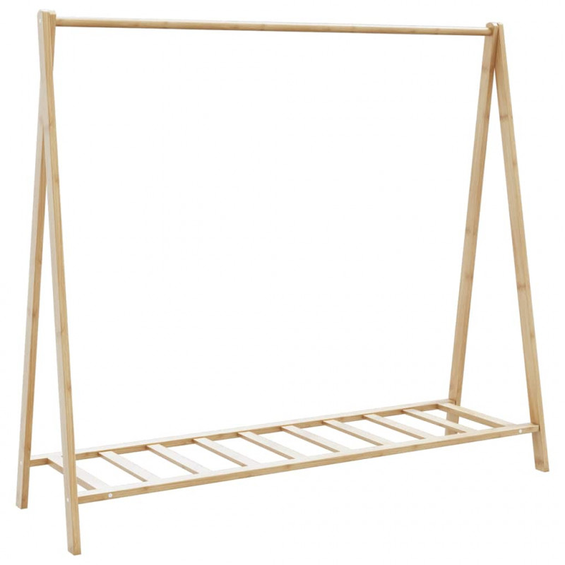 Wieszak na ubrania, z półkami, 106x34x102 cm, bambusowy